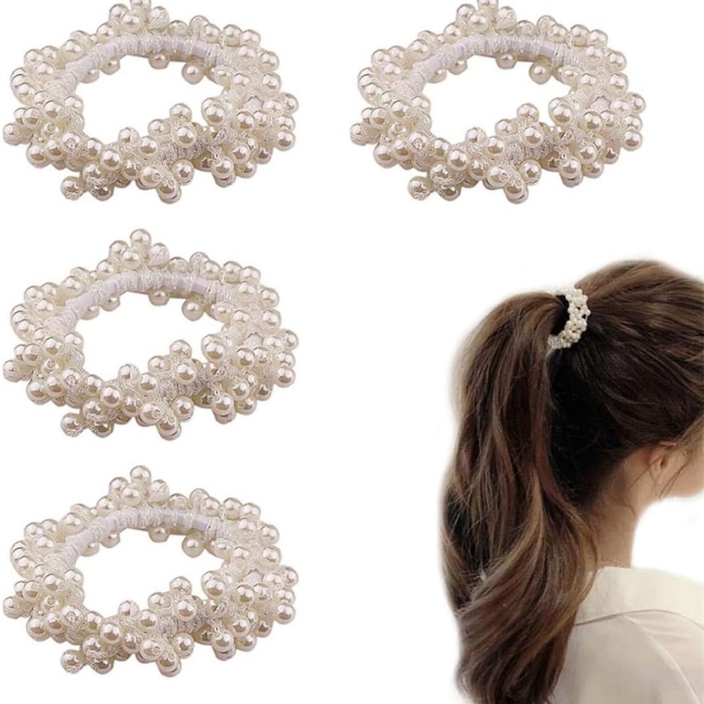 Pearl Hair Ties 4 Piece